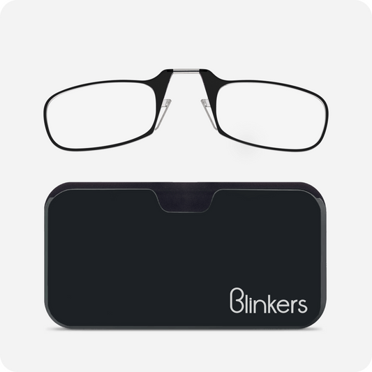 Blinkers Mini Armless Thin Frame Reading Glasses & Pod Case