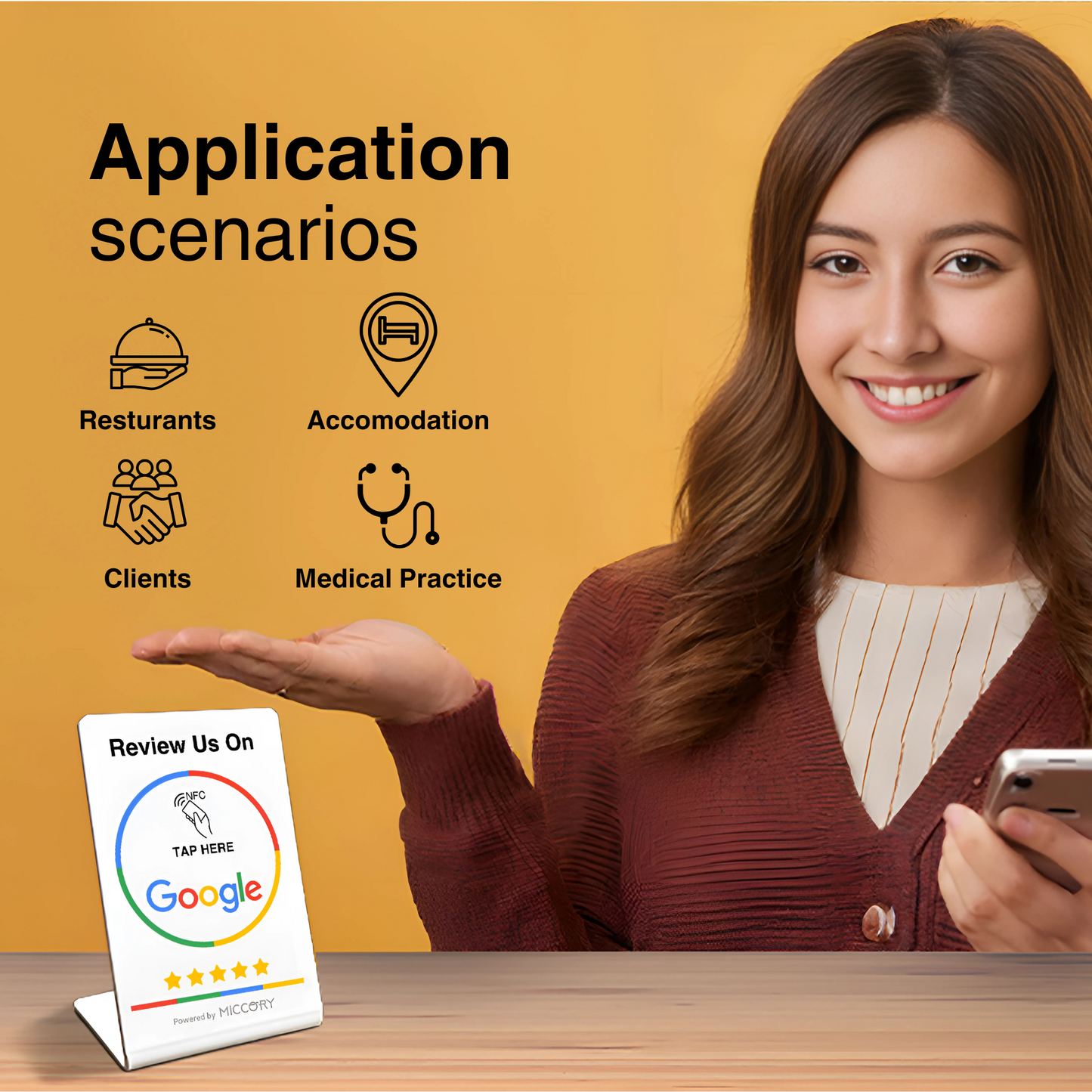 Google Review NFC Stand Display